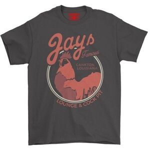 Jay's Lounge & Cock Pit Louisiana - Heavy Cotton T-Shirt - Medium Black